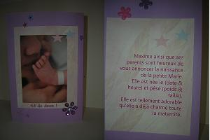 Faire part pied de b&eacute;b&eacute;